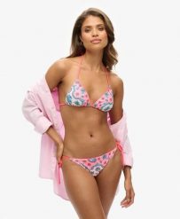 Superdry Figi bikini Tie Side Cheeky Pink Bandana. Czerwone bikini damskie Superdry., bez wzorów. Za 165.90 zł.