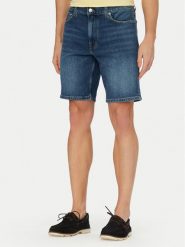 Tommy Hilfiger Szorty jeansowe Denton MW0MW42558 Granatowy Straight Leg. Niebieskie szorty męskie Tommy Hilfiger, z bawełny, bez kołnierzyka. Za 369.99 zł.