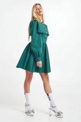 Sukienka z kołnierzykiem bebe CUSTOMMADE. Sukienki damskie Custommade, bez wzorów, bez kołnierzyka, bez ramiączek. W wyprzedaży za 487.60 zł.