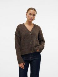 Vero Moda Kardigan w kolorze brązowym rozmiar: M. Brązowe kardigany damskie Vero Moda, m, bez wzorów, z wełny. Za 105.63 zł.