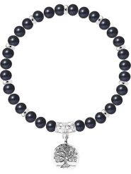 Pearline Bransoletka perłowa w kolorze tahiti z elementem ozdobnym rozmiar: onesize. Niebieskie bransoletki damskie Pearline, srebrne. Za 239.99 zł.