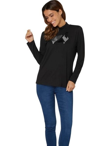 WITT WEIDEN Koszulka w kolorze czarnym rozmiar: 38. Czarne bluzki damskie WITT WEIDEN, bez wzorów, bez kołnierzyka. Za 52.42 zł.