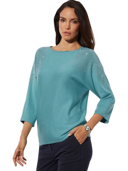 WITT WEIDEN Koszulka w kolorze turkusowym rozmiar: 40. Niebieskie t-shirty damskie WITT WEIDEN, bez wzorów, bez kołnierzyka. Za 118.45 zł.