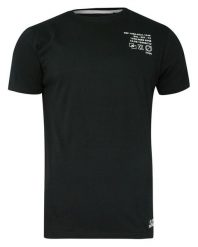 T-Shirt Bawełniany Czarny z Nadrukiem, Męski, Koszulka, Krótki Rękaw -Brave Soul. Czarne t-shirty męskie Brave Soul, na lato, l, bez wzorów, z bawełny, bez kołnierzyka. Za 45.00 zł.