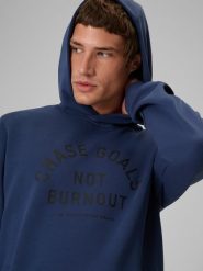 4F Bluza dresowa regular z kapturem męska - granatowa XXL. Niebieskie bluzy z kapturem męskie 4f, m, z dresówki. Za 229.99 zł.