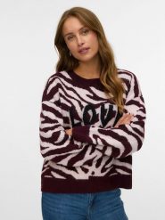 Vero Moda Sweter w kolorze bordowym rozmiar: M. Czerwone swetry klasyczne damskie Vero Moda, m, z wełny, bez kołnierzyka. Za 87.19 zł.