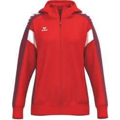 Kurtka treningowa Erima Celebrate 125 z kapturem czerwona. Czerwone kurtki damskie Erima, bez wzorów, z kapturem. Za 331.99 zł.