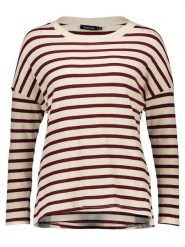 Sublevel Sweter w kolorze kremowo-ciemnobrązowym rozmiar: M/L. Brązowe swetry klasyczne damskie Sublevel, l, z bawełny, bez kołnierzyka. Za 39.49 zł.
