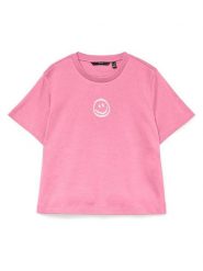 Vero Moda Koszulka w kolorze różowym rozmiar: XS. Różowe bluzki damskie Vero Moda, xs, bez wzorów, z bawełny, bez kołnierzyka. Za 42.47 zł.