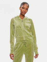 Juicy Couture Bluza Madison JCWA122001 Zielony Slim Fit. Zielone bluzy bez kaptura damskie Juicy Couture, xs, z syntetyku. Za 309.99 zł.
