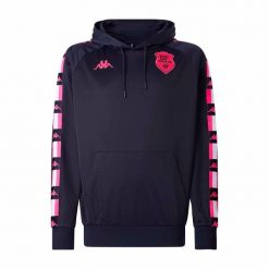 Bluza z kapturem Stade Français LA84 SFP. Niebieskie bluzy z kapturem męskie Kappa, z dresówki. Za 447.50 zł.