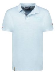 Geographical Norway Koszulka polo "Kslub" w kolorze błękitnym rozmiar: XXL. Niebieskie koszulki polo męskie Geographical Norway, xxl, bez wzorów, z bawełny, bez ramiączek. Za 88.02 zł.