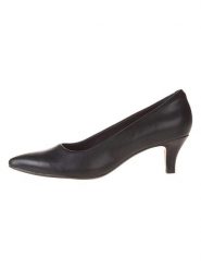 Clarks Skórzane czółenka "Linvale Jerica" w kolorze czarnym rozmiar: 39. Czarne czółenka damskie Clarks, bez wzorów, bez obcasa, na szpilce. Za 234.95 zł.