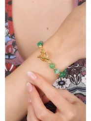 Pierres delicates Pozłacana bransoletka z agatami rozmiar: onesize. Żółte bransoletki damskie Pierres delicates, pozłacane. Za 34.99 zł.