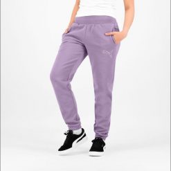 Spodnie dresowe damskie Puma Gym & Pilates. Niebieskie spodnie dresowe damskie Puma, m, z bawełny, na fitness i siłownię. W wyprzedaży za 89.99 zł.