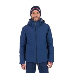 Kurtka narciarska Rossignol Cieloalto. Niebieskie kurtki narciarskie i snowboardowe damskie Rossignol, m, bez wzorów, z materiału, z kapturem, narciarskie, primaloft. Za 1,499.00 zł.