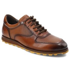 Brązowe Półbuty Brooman Eleganckie Obuwie Męskie. Brązowe buty wizytowe męskie Brooman, ze skóry, bez zapięcia. Za 609.00 zł.