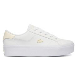 Buty Sportowe Damskie Lacoste Ziane Platform. Białe buty sportowe na co dzień damskie Lacoste, bez wzorów, tenisowe. Za 365.20 zł.