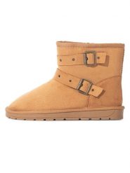 ISLAND BOOT Botki zimowe "Eternity" w kolorze jasnobrązowym rozmiar: 41. Brązowe botki damskie Island Boot, na zimę, bez obcasa, bez zapięcia. Za 130.99 zł.