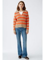 Oui Sweter w kolorze karmelowo-pomarańczowym rozmiar: 36. Brązowe swetry klasyczne damskie Oui, z wełny, bez kołnierzyka. Za 148.26 zł.