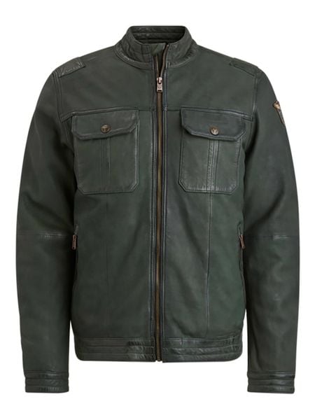 PME Legend Skórzana kurtka w kolorze ciemnozielonym rozmiar: XL. Zielone kurtki męskie PME Legend, xl, bez wzorów, ze skóry, bez kaptura. Za 806.90 zł.