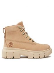 Timberland Trapery Greyfield Mid TB0A2FT6EN71 Beżowy. Brązowe trapery damskie Timberland, z nubiku, bez obcasa. Za 519.99 zł.