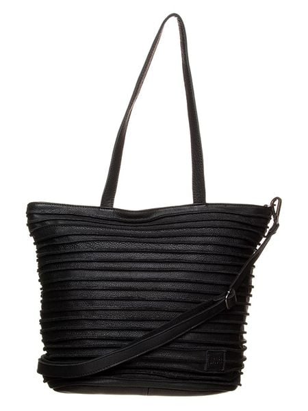 FREDs BRUDER Skórzany shopper bag "Puzz Riffle" w kolorze czarnym - 30 x 28 x 21 cm rozmiar: onesize. Czarne shopper bag damskie FREDs BRUDER, bez wzorów, z materiału, przez ramię, bez dodatków. Za 279.78 zł.