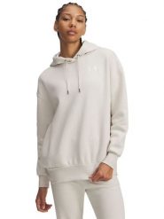 Under Armour Bluza "Icon" w kolorze kremowym rozmiar: XS. Brązowe bluzy z kapturem damskie Under Armour, xs, z polaru. Za 167.99 zł.