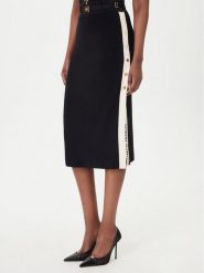 Elisabetta Franchi Spódnica midi GK-27S-61E2-V340 Czarny Regular Fit. Czarne spódniczki damskie Elisabetta Franchi, s, bez wzorów, z wiskozy, midi. Za 1,449.00 zł.