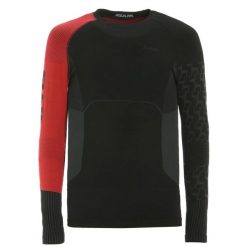 Bielizna T-Shirt Slam Pro Seamless Top Ls Dorosłych. Czarna bielizna termoaktywna męska SLAM, l, bez wzorów, z materiału, bez ramiączek. Za 486.99 zł.