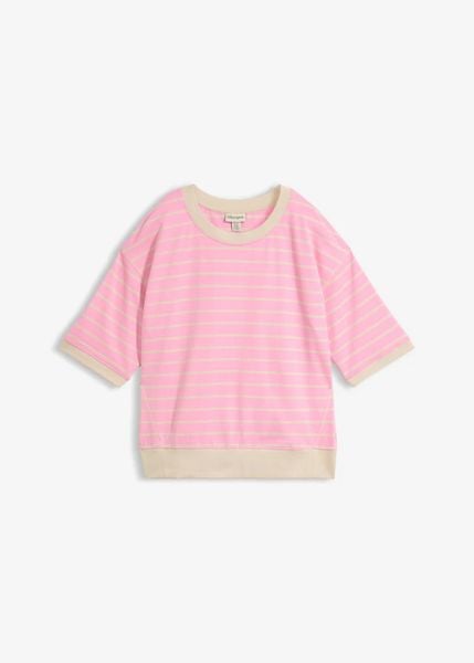 Luźna bluza z mieszanki bawełny. Czerwone bluzy bez kaptura damskie bonprix, z bawełny. Za 99.99 zł.