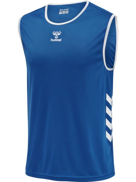 Koszulki do koszykówki Hummel hmlcore xk. Niebieskie bluzki sportowe damskie HUMMEL, xl, z materiału, bez kołnierzyka, bez ramiączek. Za 116.50 zł.