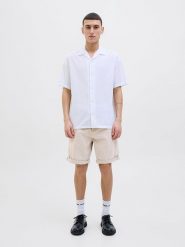 Jack & Jones Szorty chino w kolorze beżowym rozmiar: L. Brązowe szorty męskie Jack & Jones, bez wzorów. Za 92.21 zł.