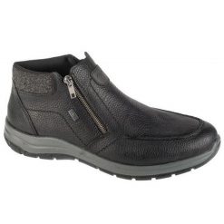 Skórzane Buty Męskie 03660. Czarne buty trekkingowe męskie Rieker, z gumy, bez zapięcia, trekkingowe. Za 517.99 zł.