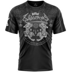 Koszulka 8 Weapons Tiger Yant. Czarne bluzki sportowe damskie 8 WEAPONS, xl, bez wzorów, z materiału, bez ramiączek. Za 243.00 zł.