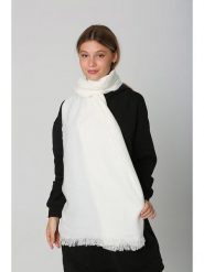 Lucky Bees Szal w kolorze białym - 180 x 70 cm rozmiar: onesize. Białe szaliki i kominy damskie Lucky Bees, bez wzorów, z materiału. Za 43.99 zł.