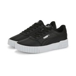 Buty damskie sportowe Puma CARINA 2.0 Jr. Czarne buty sportowe na co dzień damskie Puma, bez wzorów, z materiału, trekkingowe. Za 242.00 zł.