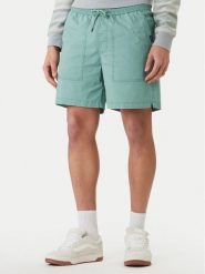 Quiksilver Szorty materiałowe Taxer Fatigue EQYWS03897 Zielony Regular Fit. Zielone szorty męskie Quiksilver, bez wzorów, z bawełny. Za 229.99 zł.