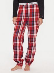 Tommy Hilfiger Spodnie piżamowe UW0UW05634 Czerwony Regular Fit. Czerwone piżamy damskie Tommy Hilfiger, xl, bez wzorów, z syntetyku, bez ramiączek. Za 189.99 zł.