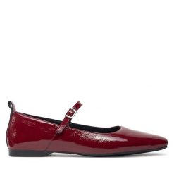 Baleriny Vagabond Shoemakers. Czerwone baleriny damskie Vagabond Shoemakers, bez wzorów, bez obcasa. Za 379.99 zł.