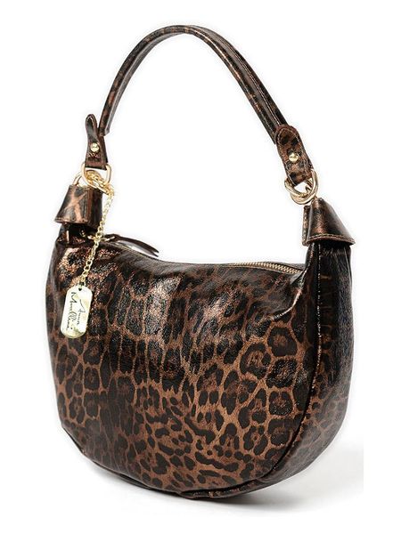 Anna Morellini Skórzana torebka "Crocifissa" w kolorze beżowo-brązowym - 29 x 23 x 10 cm rozmiar: onesize. Brązowe torebki klasyczne damskie Anna Morellini, bez wzorów, z materiału, bez dodatków. Za 269.75 zł.