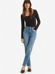 Levi's Dżinsy - Slim fit - w kolorze niebieskim rozmiar: W31/L30. Niebieskie jeansy damskie Levi's, z podwyższonym stanem. Za 187.07 zł.