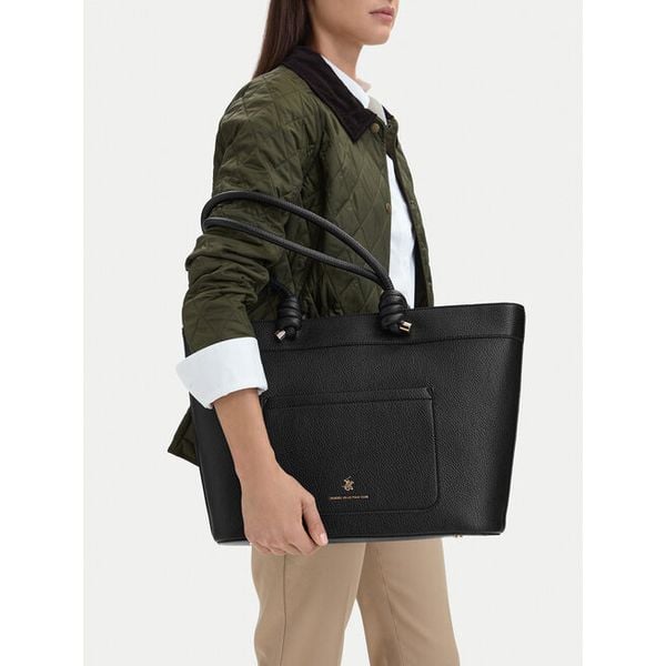 Torebka Beverly Hills Polo Club. Czarne torebki klasyczne damskie Beverly Hills Polo Club, bez wzorów, bez dodatków. Za 299.99 zł.