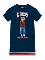 Guess Komplet koszula, kamizelka i spodnie materiałowe I6RG12 WF6P0 Niebieski Regular Fit. Niebieskie koszule chłopięce Guess, z aplikacjami, z bawełny, bez kołnierzyka, bez ramiączek. Za 329.99 zł.