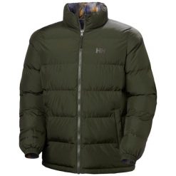 Kurtka puchowa Helly Hansen YU 23. Zielone kurtki męskie Helly Hansen, m, bez wzorów, z puchu, bez kaptura. Za 809.50 zł.