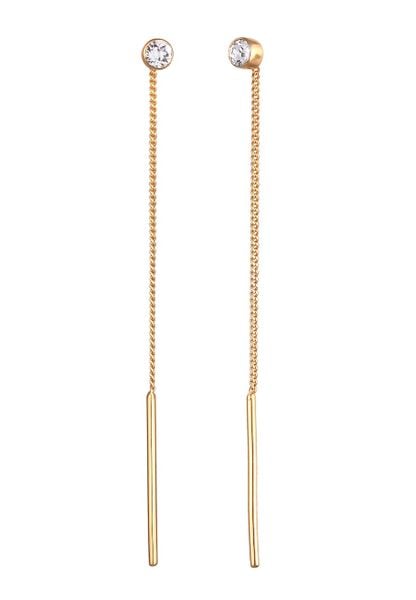 Elli Damskie kolczyki w kształcie kropli Basic z kryształem ze srebra próby 925 sterling silver Kolczyki 1 ct. Szare kolczyki damskie Elli, z kryształem, srebrne. Za 248.99 zł.
