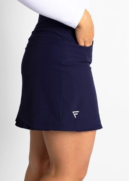 Damska spódnica golfowa Ellerston – Wysoki stan, plisowana, performance. Czarne spódniczki damskie FLAIRWAY GOLF, s, bez wzorów, eleganckie, z podwyższonym stanem. Za 298.00 zł.