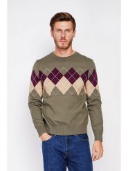 C& Jo Sweter w kolorze khaki rozmiar: 46. Brązowe swetry męskie C& Jo, bez wzorów, bez kołnierzyka. Za 156.24 zł.