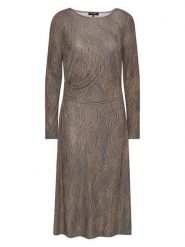 Ilse Jacobsen Sukienka w kolorze szaro-jasnobrązowym rozmiar: S. Brązowe sukienki damskie Ilse Jacobsen, s, bez wzorów, bez kołnierzyka, bez ramiączek, midi. Za 173.99 zł.