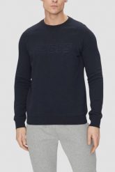 GUESS Granatowa męska bluza New Aldwin, Rozmiar XL. Niebieskie bluzy bez kaptura męskie Guess, m, z bawełny. W wyprzedaży za 236.99 zł.